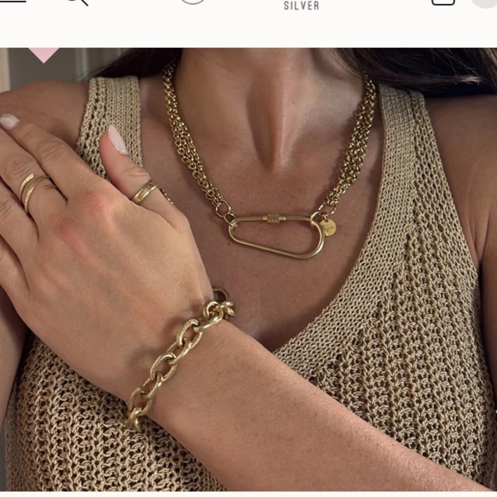 Elegant Gold Necklace and Bracelet Set from Twisted Silver Twisted Girls Club.